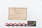 Etikett zu Bronzezierscheibe (NHMW-PRAE-024571)